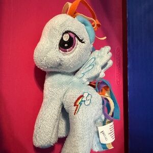 My Little Pony 2013 Rainbow Dash Pegasus Plush Embroidered Face & Symbol 6”